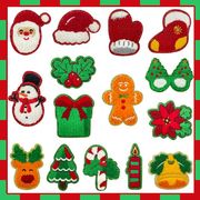 布パッチ刺繍ホットスポットクロスボーダーtemuアイロンホットメルトシュニール刺繍パッチクリスマス