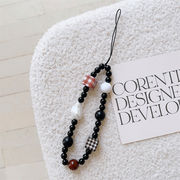 アップル サムスン用 携帯ケース ストラップ HQ 珠チェーン 1号