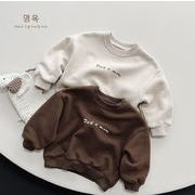 【2025秋冬新作】子供服 韓国風子供服 ベビー服プリント丸襟起毛トレーナー   パーカー