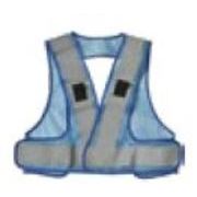 フルハーネスベスト 反射テープ：シルバー/生地：スカイブルー FHV-SBS