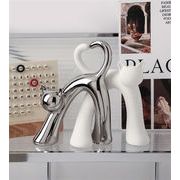 売れ行き1位  北欧×和モダン 猫モチーフ セラミックアート ミニマル酒櫃飾り インテリアアクセント