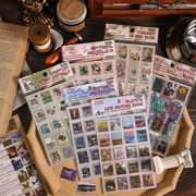 切手風 スタンプ シール ステッカー デコレーション シール帳 シールブック 手帳シール