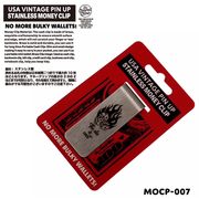 ステンレス　マネークリップ　ビンテージ　ホットロッド系　50s系　アメ雑　アメリカン雑貨