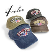 ▼MAGGIO▼BOSTON刺繍ダメージキャップ　帽子