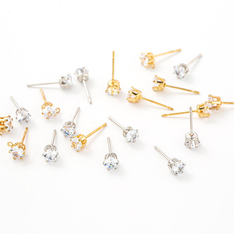ピアス レディース ストーン カン付き ポストピアスパーツ アクセサリーパーツ カンなし ハンドメイド