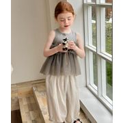 【2025夏新作】韓国風子供服 ベビー服 キッズ服 ノースリーブ トップス 可愛い 2色