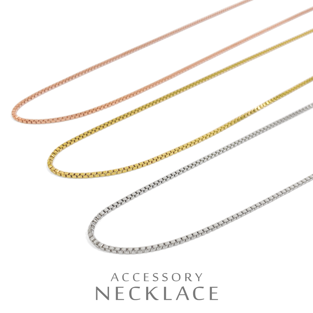 ▼MAGGIO▼ベネチアンスリムステンレスチェーンネックレス　アジャスター付