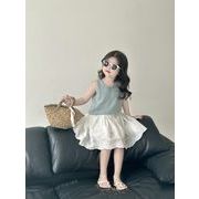 2025新作韓国子供服 ベビー服  キッズ 女の子袖なしトップス+スカート分けて販売  90cm-140cm