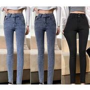 デニムパンツ ストレッチ スキニーパンツ レディース ジーンズ スキニーデニム ハイウエスト ロング丈