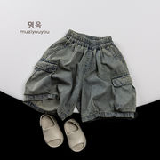 韓国子供服 ベビー服 キッズ男女兼用  五分丈パンツ   80cm-130cm