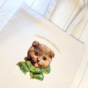 トートバッグ　ねこ「とことこサーカストートバッグ Sサイズ」