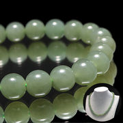 ネックレス　和田玉＜中国産＞　グリーン　丸　約7.5mm