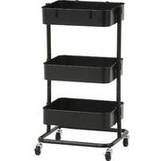 高さが調整できるワゴン マルシェ ブラック 45068