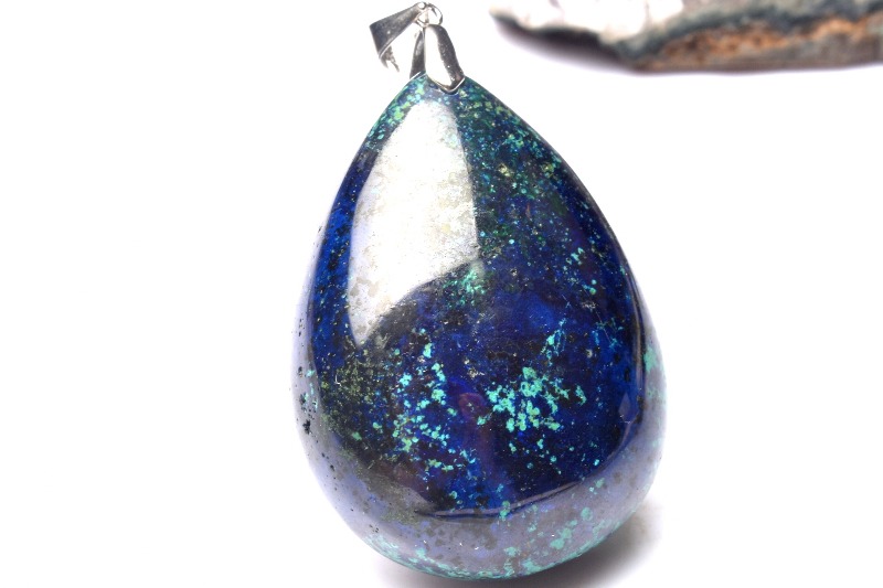 1点物】Silver925◇高発色 アズライトマラカイト 38x28mm
