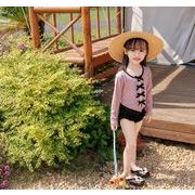 【速乾】女児 水着 トップス+ボトム セット 通気性良い 保育園プール用 90-140cm