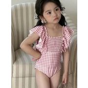 2025夏新作 女の子 水泳服砂浜 海水着 子供用水着  ノースリーブのワンピース水着  90-140cm