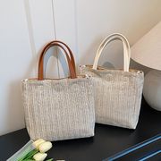 ストローバッグ　トートバッグ　ハンドバッグ　韓国ファッション