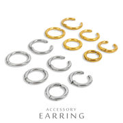 ▼MAGGIO▼スリムフープステンレスイヤーカフ イヤリング　両耳用　軟骨ピアス