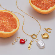 ステンレススチール製の6連ペンダントネックレス、取り外し可能、DIY、アレンジ自由