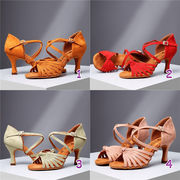 ベリーダンス 社交ダンス ダンスシューズ ラテンダンス レディース 少女 ダンス靴 練習靴 7.5CMヒール