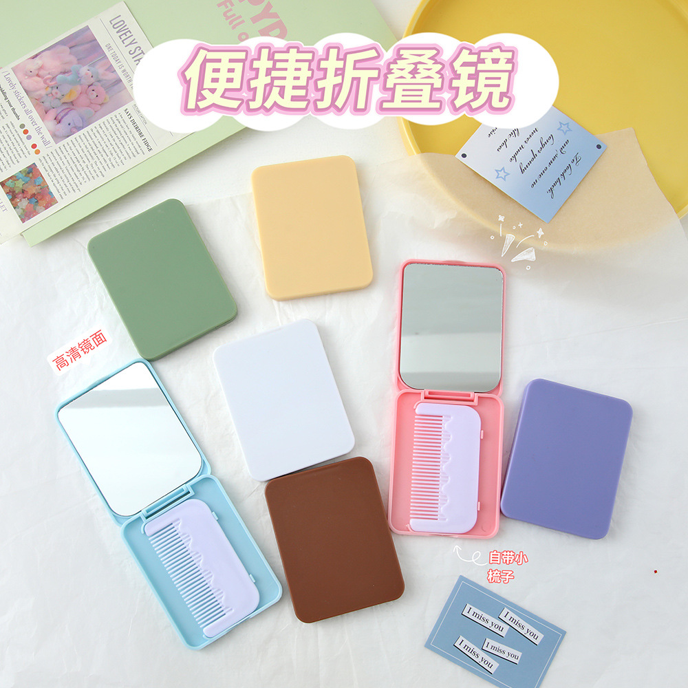 ★ファッション雑貨★DIY専用のミラー デコ用かがみ 折り畳み鏡★8色