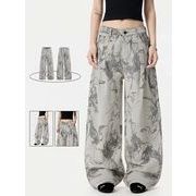 メンズファッション デニム パンツ 男女兼用 ストリート系 ボトムス 春夏秋 2025新作★