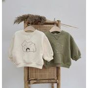 子供服　 パーカー　長袖　トップス　春秋新作　プルオーバー　無地　韓国風