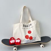 トートバッグ　帆布バッグ　エコバッグ　大容量　韓国ファッション　デザイン