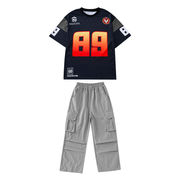 ボーイズ ヒップホップ  Tシャツ グレーパンツ 2点セット 衣装