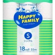 ハッピィファミリー　レギュラー　１８ロールシングル 【 西日本衛材 】 【 トイレットペーパー 】