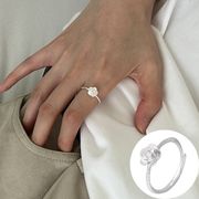 薔薇シルバー指輪 ばら お花 バラ S925 シルバーアクセサリー アレルギー対応 調整可能 おしゃれ 上品