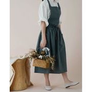 ワンピースタイプのおしゃれなエプロン   チュニックエプロン 防汚＆撥水   前掛け