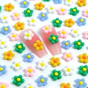 お花 小花 フラワー バイカラー カラフル 樹脂パーツ 立体的 ネイルパーツ ネイルアート ネイル用品