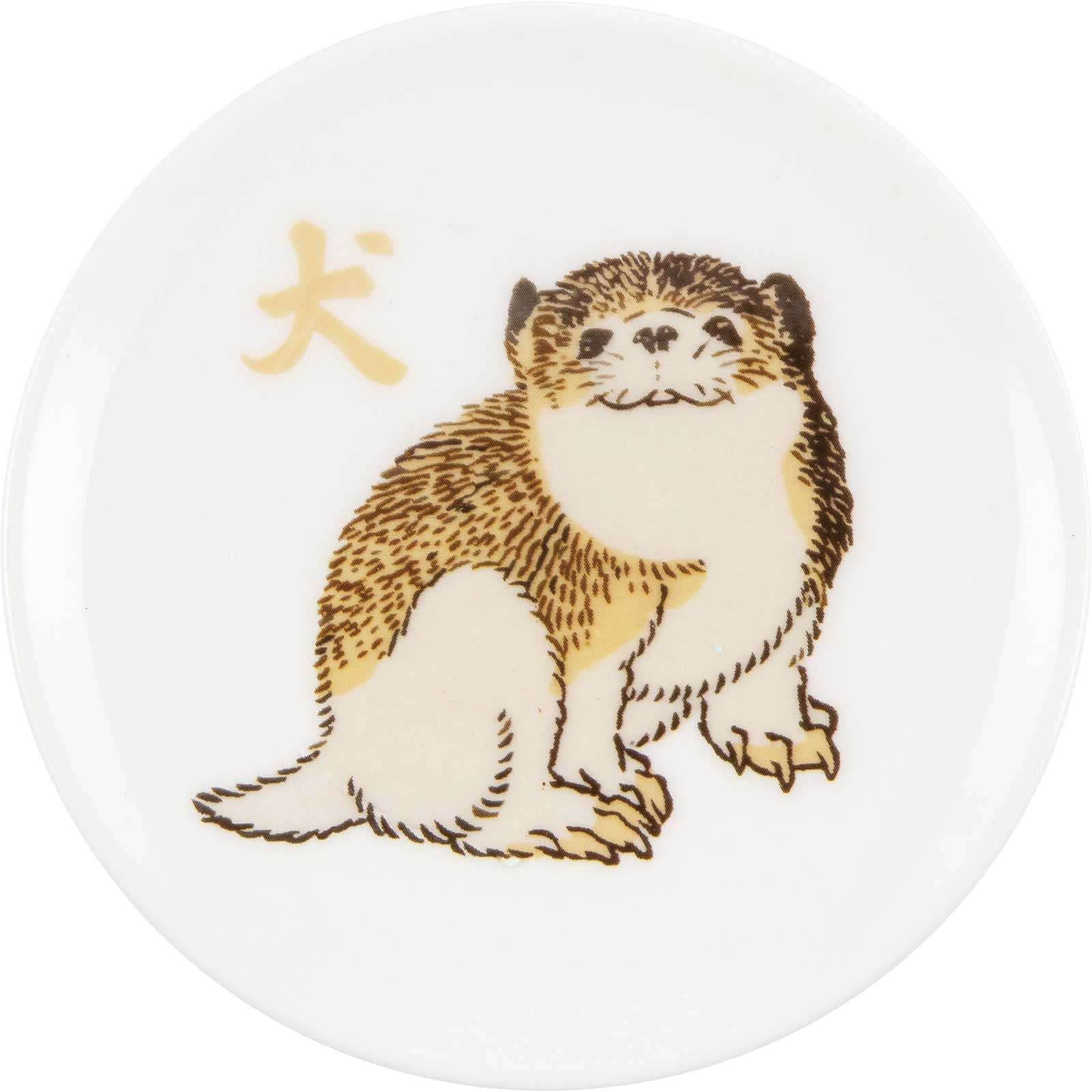 皿 豆皿 葛飾北斎 あにまる北斎 犬 いぬ 浮世絵 かわいい | 卸売