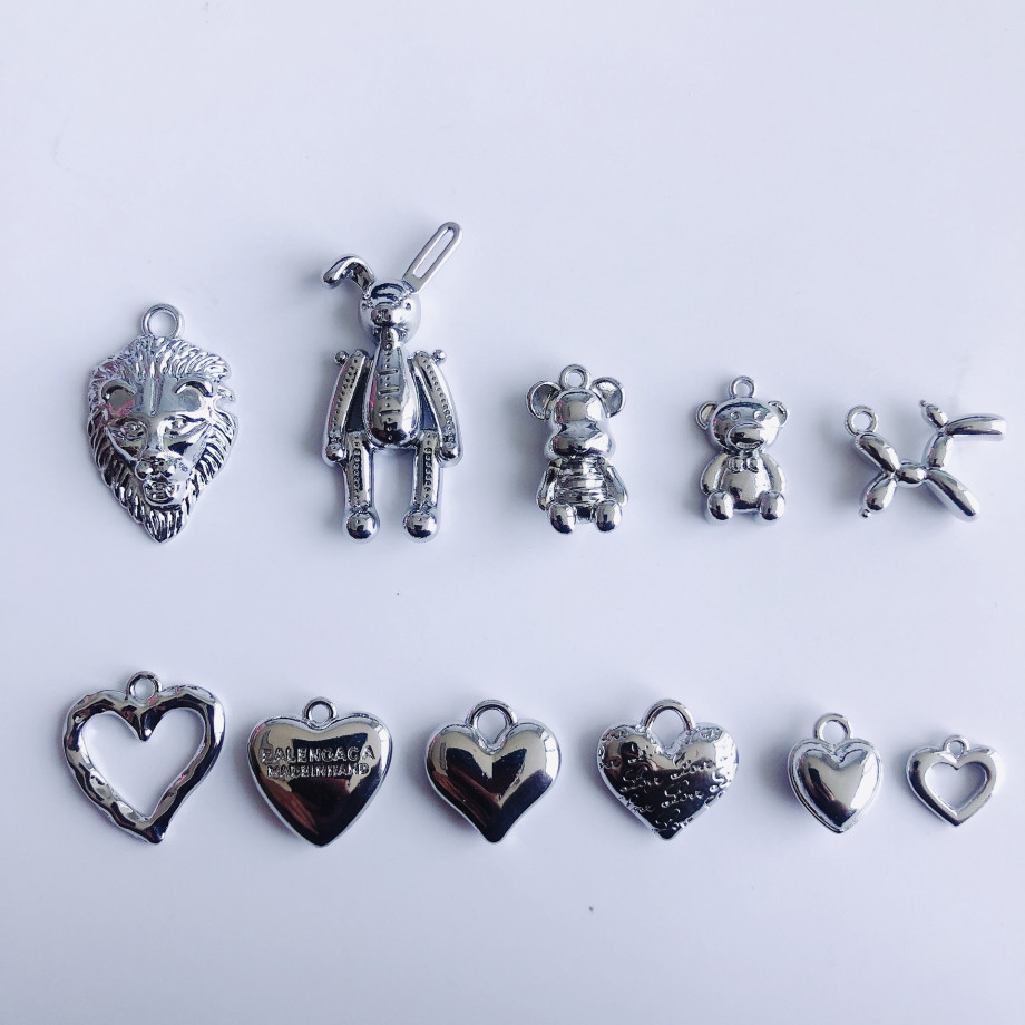 アクセサリーパーツ 兎 ハンドメイド ピアスパーツ イヤリング ハート シルバー 熊 犬 星 スター 葉っぱ