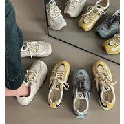 パンプス スニーカー 運動靴 メッシュ 透湿 レトロ 韓国風