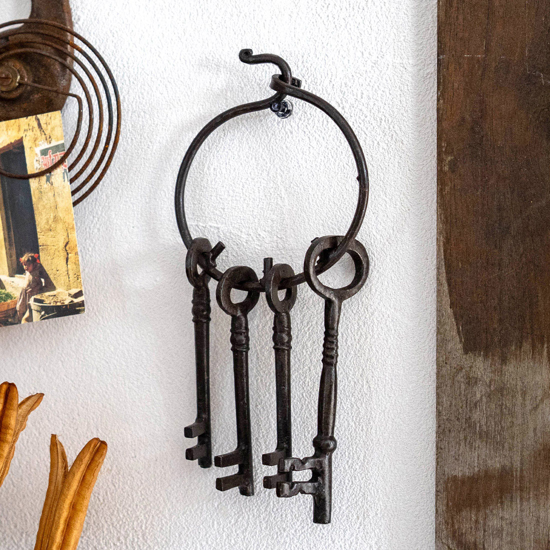 ブロカント アイアン カギ束[鍵かぎ鉄古道具レトロアンティーク25AW]