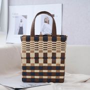 ストローバッグ トートバッグ　麦わらかごバッグ　旅行　　韓国バッグ