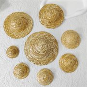 ミニ麦わら帽子 アクセサリーパーツ DIY用 ドール用飾り帽子 ハンドメイド素材