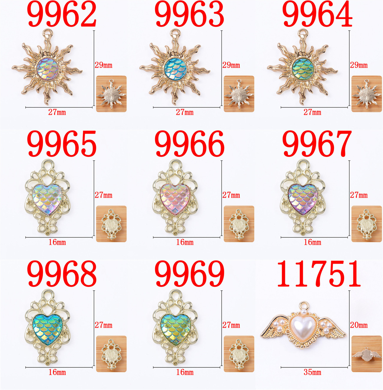 -J   ハートステッキ センターパーツ 6個セット ハートステッキ センターパーツ クリア ピンク ゆめかわ