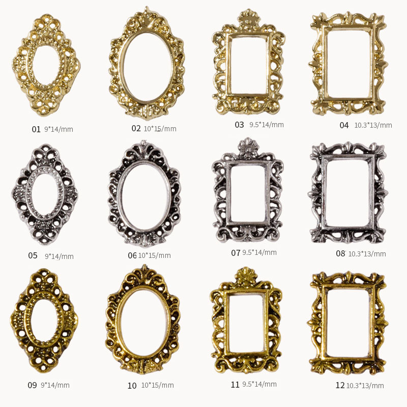 フレーム ネイルアート ジェルネイル アクセサリー作り 額縁 メタルパーツ ネイルパーツ ジュエリー 枠