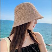 夏レディース帽子★薄い漁師の帽子★日焼け止め、日よけ帽★ファッションハット★紫外線対策