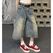 ズボン パンツ デニム ジーンズ ショーツ ワイドパンツ 七分丈 レディースボトムス