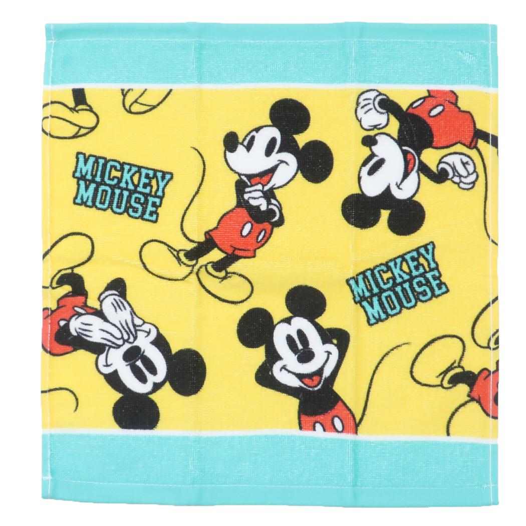 ミッキーマウス プリントウォッシュタオル イエローポーズ