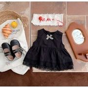 2025春夏新作 韓国風子供服  袖なし トップス  タンクトップ  子ども服 セット