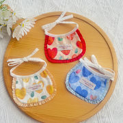 ペット用スカーフ、犬用よだれかけ、猫用かわいいハート柄よだれかけ、ぬいぐるみテディベアよだれかけ、