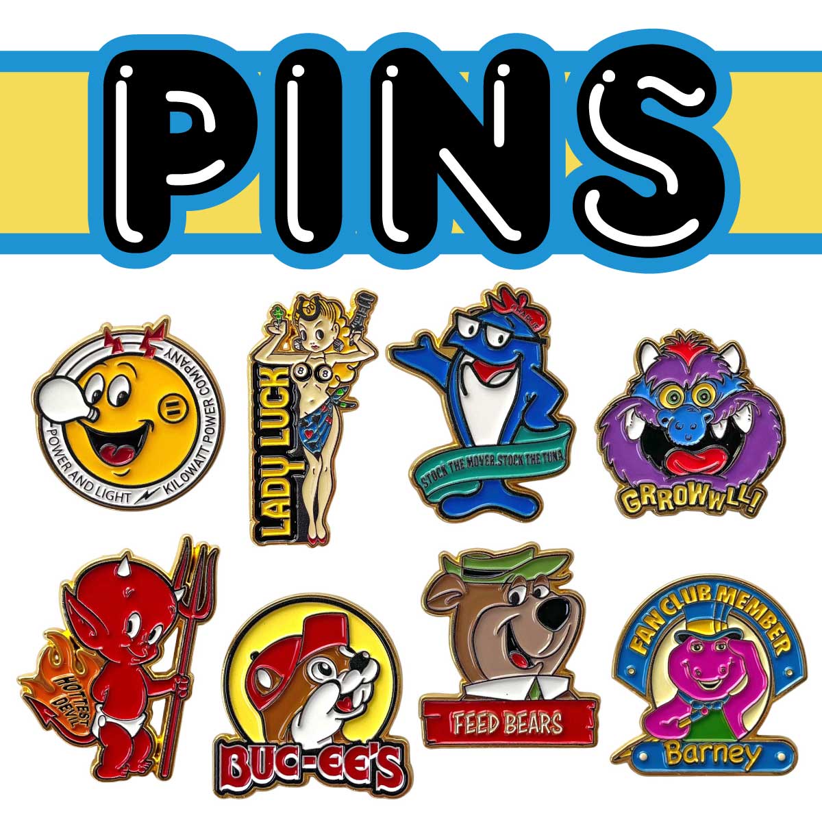 アメリカン ピンズ ピンバッジ キャラクター アメキャラ アドバタイジング