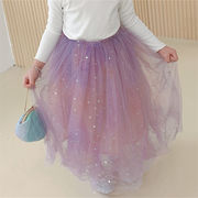 ins 新作　秋　女の子　レイヤード　スカート　子供服　重ね着　チュールスカート　ボトムス　可愛い