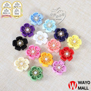 花 デコパーツ  生地 パッチ 刺繍アップリケDIY ヘアアクセサリーバッグ装飾 貼り付けパーツ