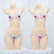 【即納】イチゴ柄 スクール水着風 ブラセット コスプレインナー【7394】